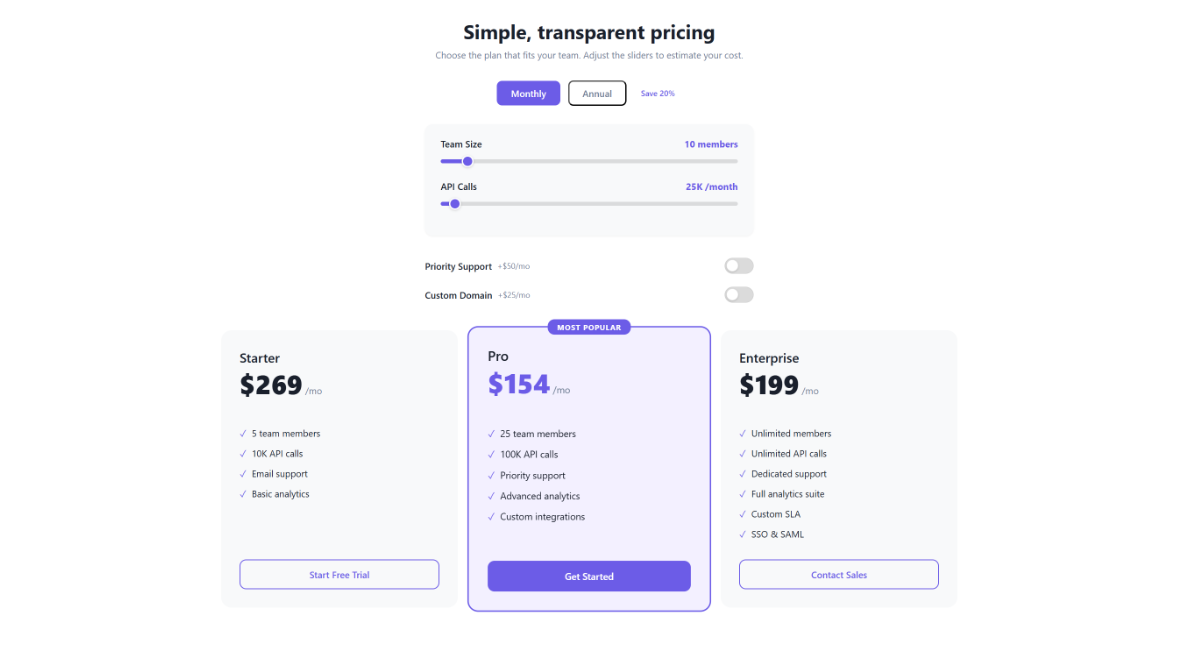 Pricing Estimator